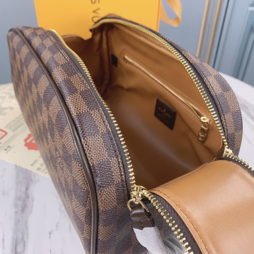 Louis Vuitton Womens Clutch Make Up Bags Luxury Fashion Type Damier Ebene Canvas KING SIZE TOILETRY BAG with Original Box N47527