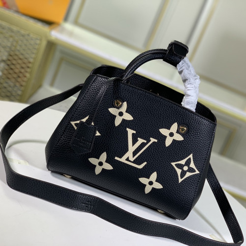 Louis Vuitton Womens Bags Crossbody Bags Luxury Brand MONTAIGNE BB Bicolor Monogram Empreinte Leather with Original Box