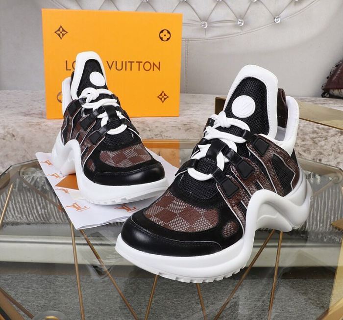Louis Vuitton Women Shoes Sneakers Luxury Brand Design Fashion LV ARCHLIGHT SNEAKER with Original Box