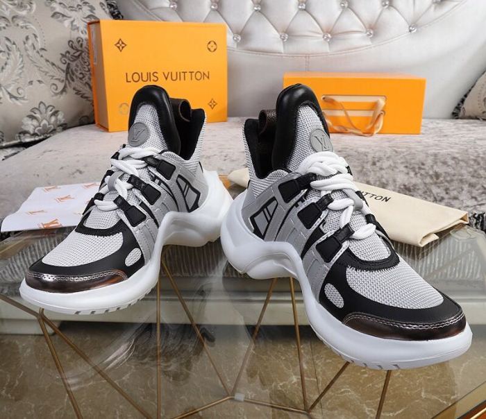 Louis Vuitton Women Shoes Sneakers Luxury Brand Design Fashion LV ARCHLIGHT SNEAKER with Original Box