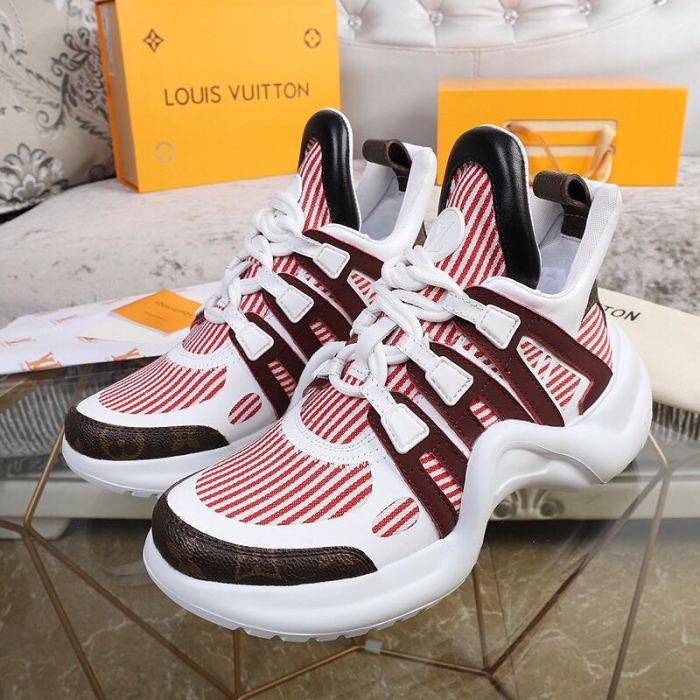 Louis Vuitton Women Shoes Sneakers Luxury Brand Design Fashion LV ARCHLIGHT SNEAKER with Original Box