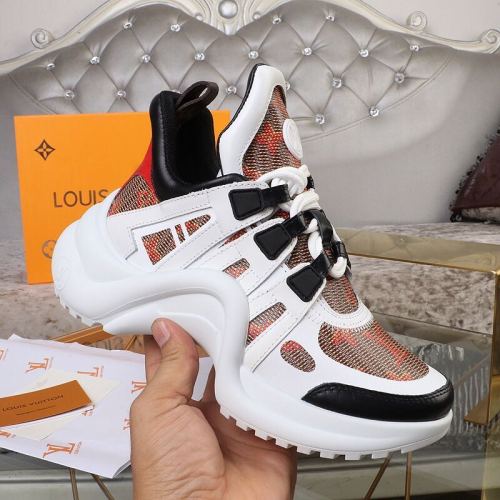 Louis Vuitton Women Shoes Sneakers Luxury Brand Design Fashion LV ARCHLIGHT SNEAKER with Original Box
