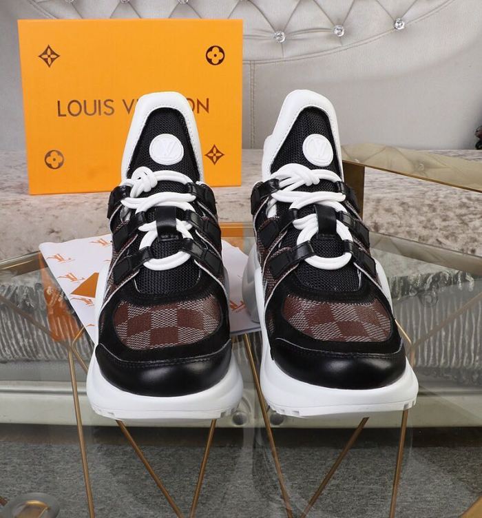 Louis Vuitton Women Shoes Sneakers Luxury Brand Design Fashion LV ARCHLIGHT SNEAKER with Original Box
