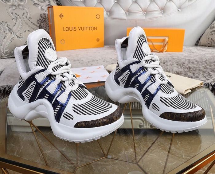 Louis Vuitton Women Shoes Sneakers Luxury Brand Design Fashion LV ARCHLIGHT SNEAKER with Original Box