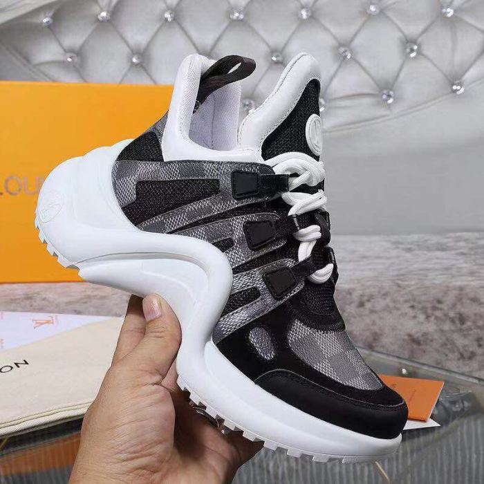 Louis Vuitton Women Shoes Sneakers Luxury Brand Design Fashion LV ARCHLIGHT SNEAKER with Original Box