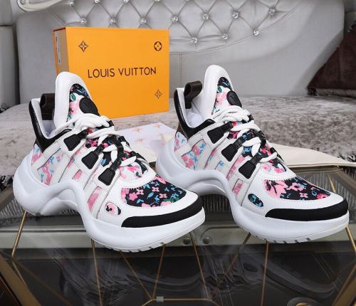 Louis Vuitton Women Shoes Sneakers Luxury Brand Design Fashion LV ARCHLIGHT SNEAKER with Original Box