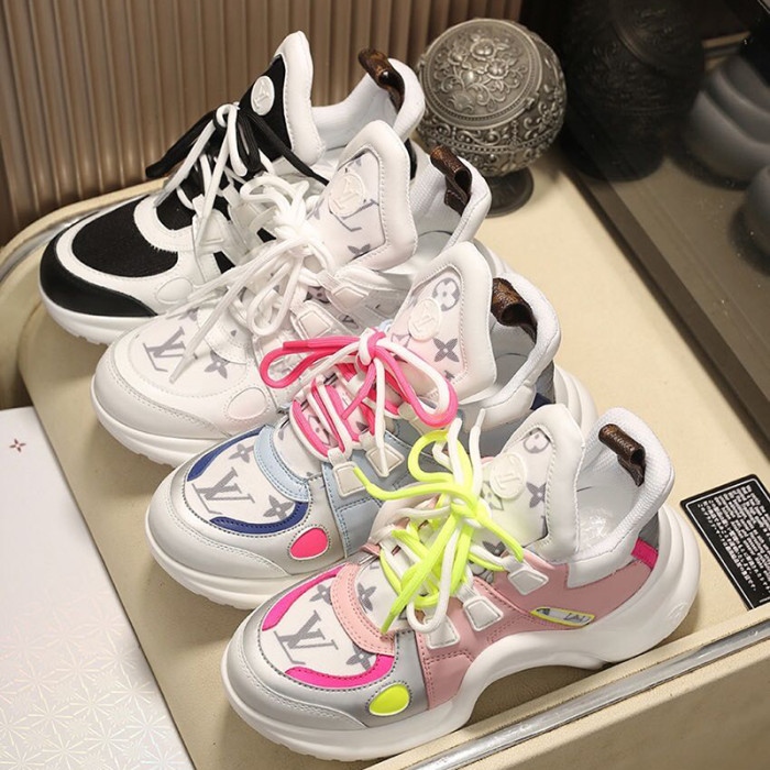 Louis Vuitton Women Shoes Sneakers Luxury Brand Design Fashion LV ARCHLIGHT SNEAKER with Original Box
