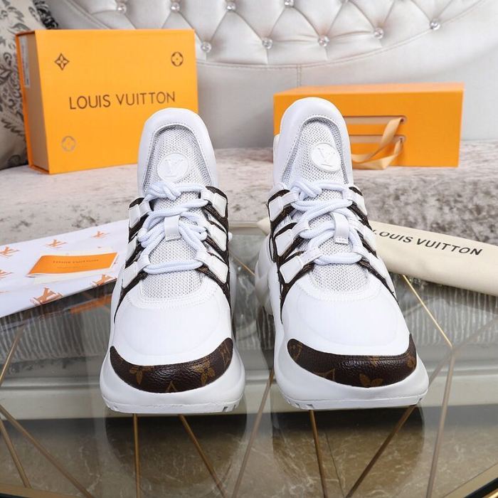 Louis Vuitton Women Shoes Sneakers Luxury Brand Design Fashion LV ARCHLIGHT SNEAKER with Original Box