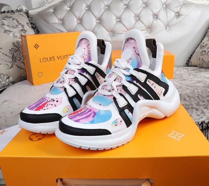 Louis Vuitton Women Shoes Sneakers Luxury Brand Design Fashion LV ARCHLIGHT SNEAKER with Original Box