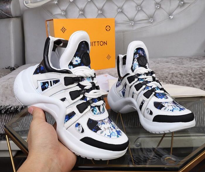 Louis Vuitton Women Shoes Sneakers Luxury Brand Design Fashion LV ARCHLIGHT SNEAKER with Original Box