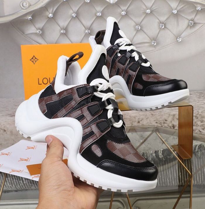 Louis Vuitton Women Shoes Sneakers Luxury Brand Design Fashion LV ARCHLIGHT SNEAKER with Original Box
