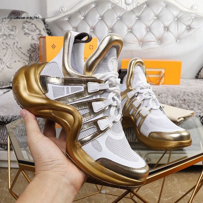 Louis Vuitton Women Shoes Sneakers Luxury Brand Design Fashion LV ARCHLIGHT SNEAKER with Original Box