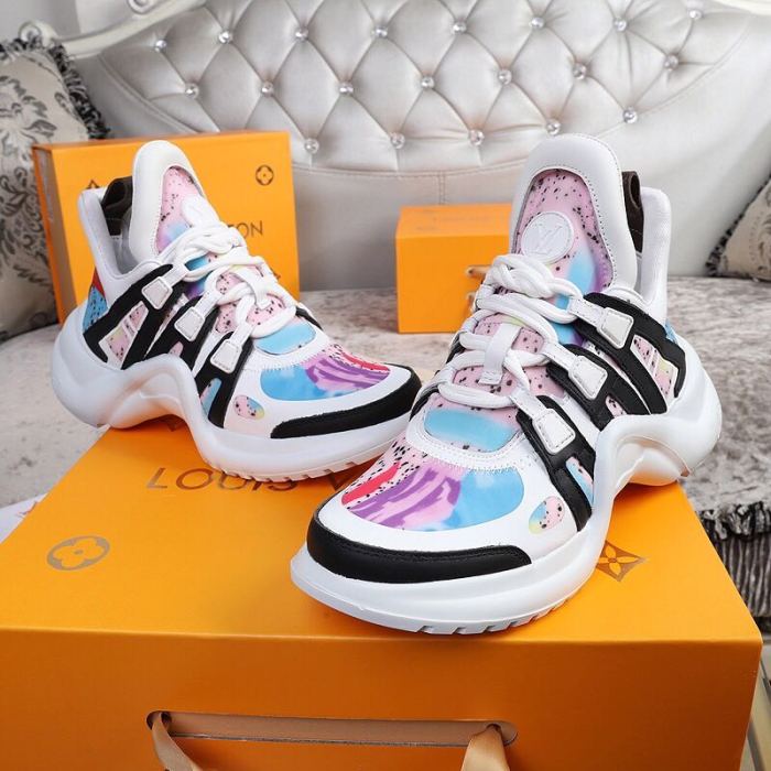 Louis Vuitton Women Shoes Sneakers Luxury Brand Design Fashion LV ARCHLIGHT SNEAKER with Original Box