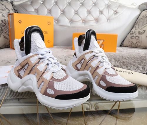 Louis Vuitton Women Shoes Sneakers Luxury Brand Design Fashion LV ARCHLIGHT SNEAKER with Original Box