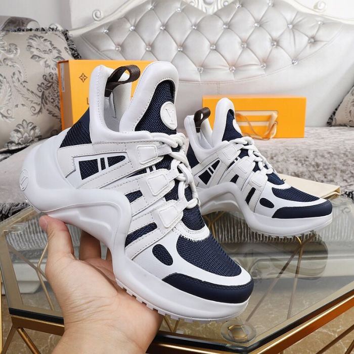 Louis Vuitton Women Shoes Sneakers Luxury Brand Design Fashion LV ARCHLIGHT SNEAKER with Original Box