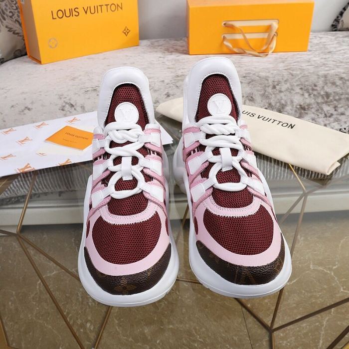 Louis Vuitton Women Shoes Sneakers Luxury Brand Design Fashion LV ARCHLIGHT SNEAKER with Original Box
