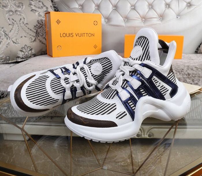 Louis Vuitton Women Shoes Sneakers Luxury Brand Design Fashion LV ARCHLIGHT SNEAKER with Original Box