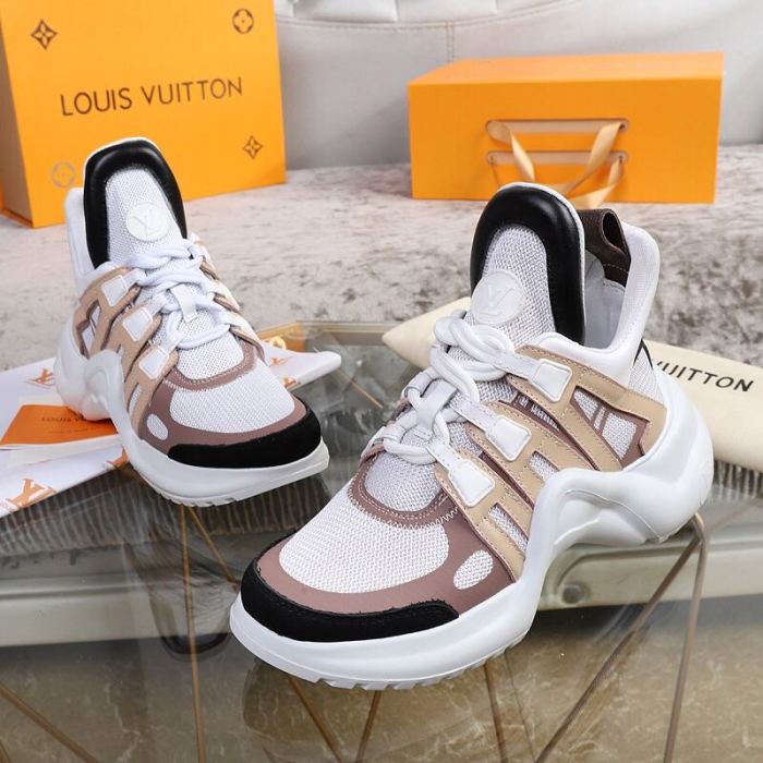Louis Vuitton Women Shoes Sneakers Luxury Brand Design Fashion LV ARCHLIGHT SNEAKER with Original Box