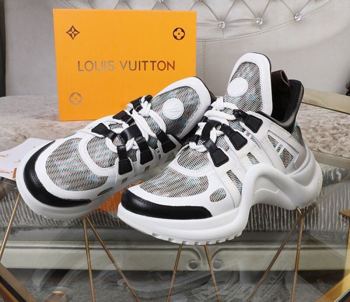 Louis Vuitton Women Shoes Sneakers Luxury Brand Design Fashion LV ARCHLIGHT SNEAKER with Original Box