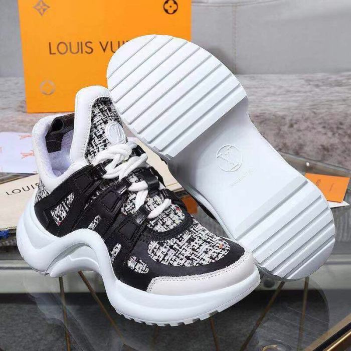 Louis Vuitton Women Shoes Sneakers Luxury Brand Design Fashion LV ARCHLIGHT SNEAKER with Original Box