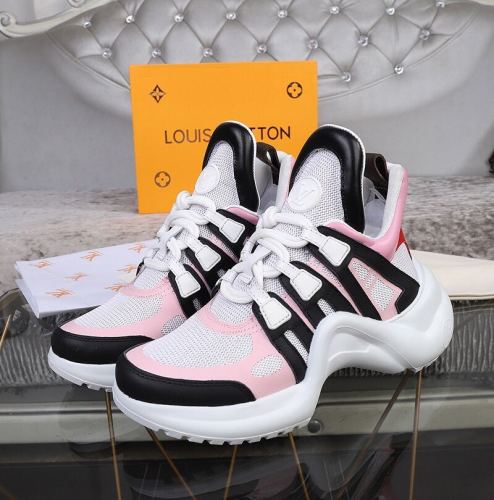 Louis Vuitton Women Shoes Sneakers Luxury Brand Design Fashion LV ARCHLIGHT SNEAKER with Original Box
