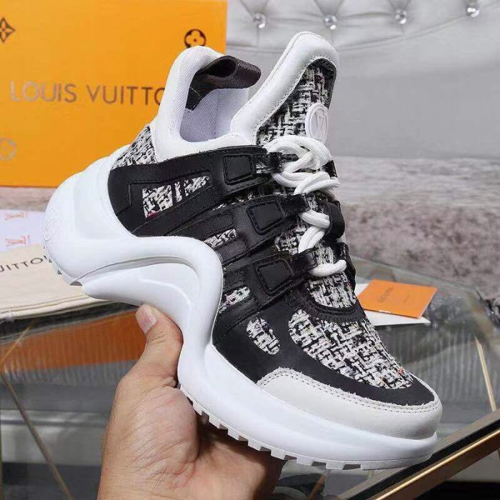 Louis Vuitton Women Shoes Sneakers Luxury Brand Design Fashion LV ARCHLIGHT SNEAKER with Original Box