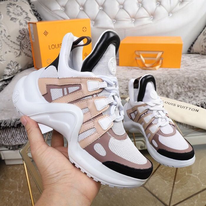 Louis Vuitton Women Shoes Sneakers Luxury Brand Design Fashion LV ARCHLIGHT SNEAKER with Original Box