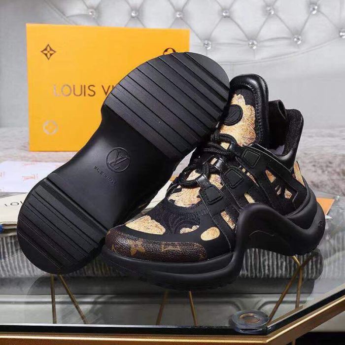 Louis Vuitton Women Shoes Sneakers Luxury Brand Design Fashion LV ARCHLIGHT SNEAKER with Original Box
