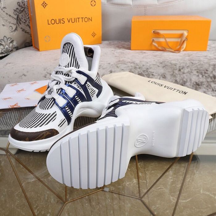 Louis Vuitton Women Shoes Sneakers Luxury Brand Design Fashion LV ARCHLIGHT SNEAKER with Original Box