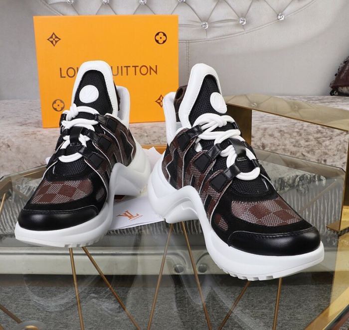 Louis Vuitton Women Shoes Sneakers Luxury Brand Design Fashion LV ARCHLIGHT SNEAKER with Original Box
