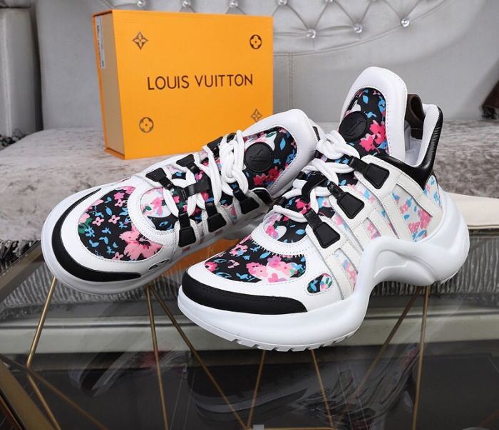 Louis Vuitton Women Shoes Sneakers Luxury Brand Design Fashion LV ARCHLIGHT SNEAKER with Original Box