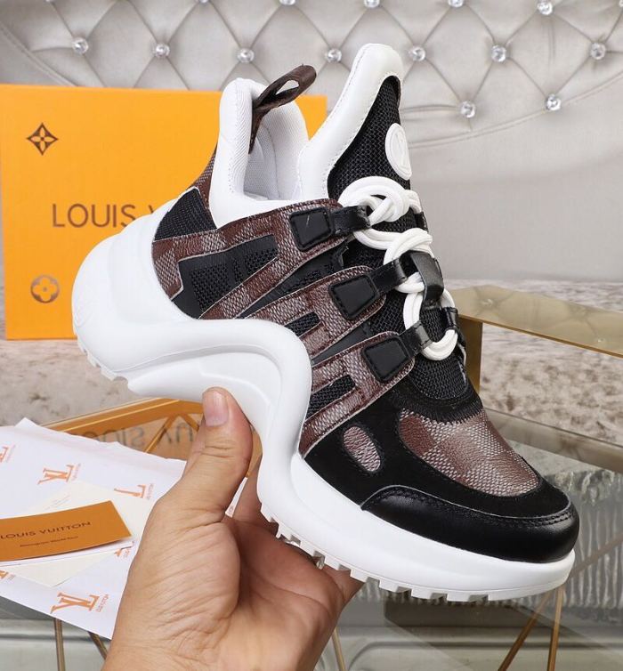 Louis Vuitton Women Shoes Sneakers Luxury Brand Design Fashion LV ARCHLIGHT SNEAKER with Original Box