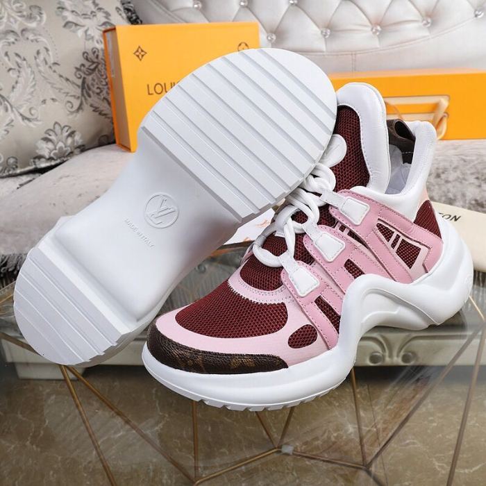 Louis Vuitton Women Shoes Sneakers Luxury Brand Design Fashion LV ARCHLIGHT SNEAKER with Original Box