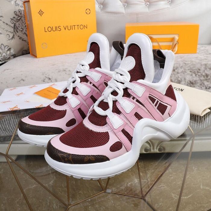Louis Vuitton Women Shoes Sneakers Luxury Brand Design Fashion LV ARCHLIGHT SNEAKER with Original Box