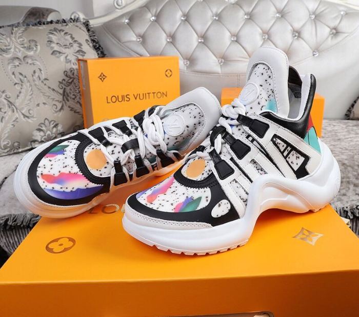 Louis Vuitton Women Shoes Sneakers Luxury Brand Design Fashion LV ARCHLIGHT SNEAKER with Original Box