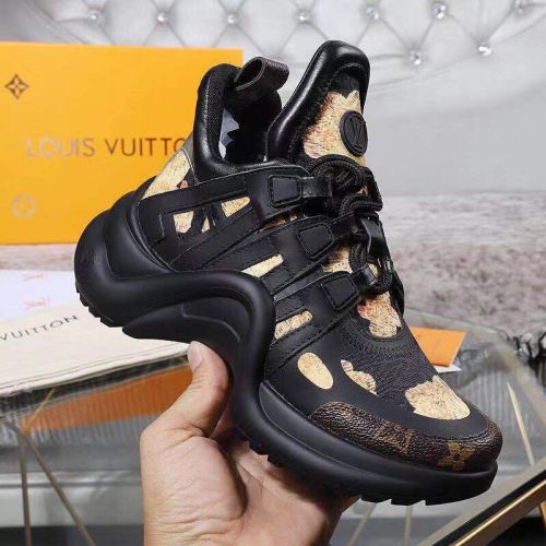 Louis Vuitton Women Shoes Sneakers Luxury Brand Design Fashion LV ARCHLIGHT SNEAKER with Original Box