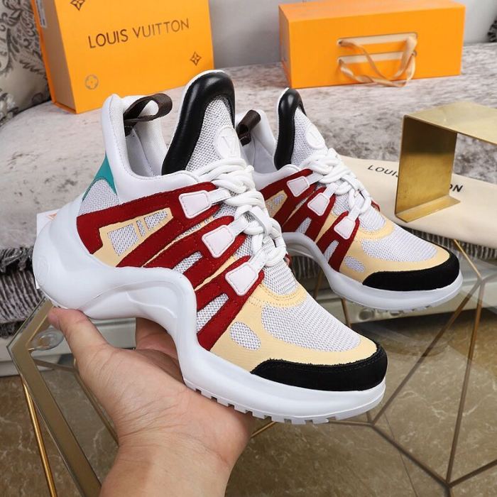 Louis Vuitton Women Shoes Sneakers Luxury Brand Design Fashion LV ARCHLIGHT SNEAKER with Original Box