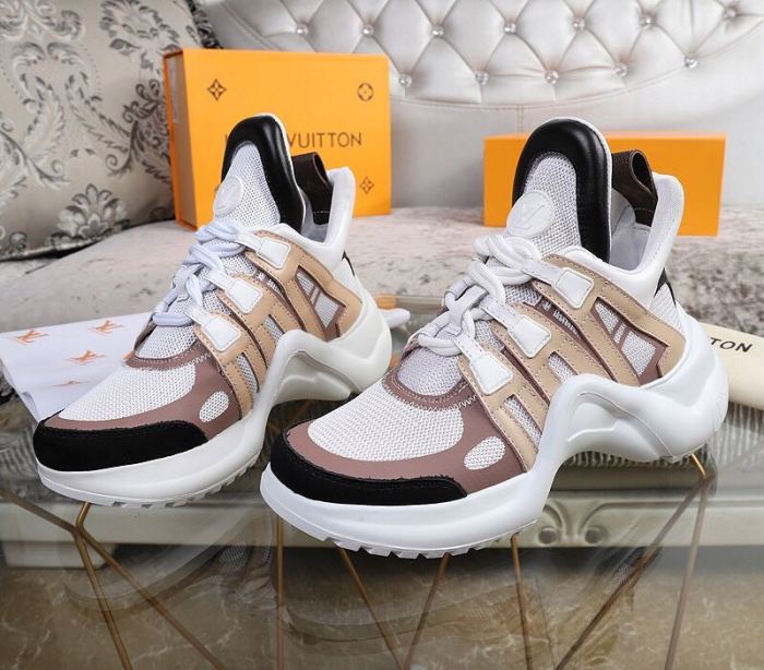 Louis Vuitton Women Shoes Sneakers Luxury Brand Design Fashion LV ARCHLIGHT SNEAKER with Original Box