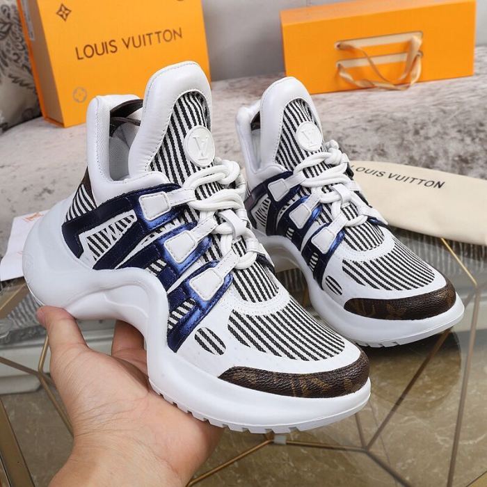 Louis Vuitton Women Shoes Sneakers Luxury Brand Design Fashion LV ARCHLIGHT SNEAKER with Original Box