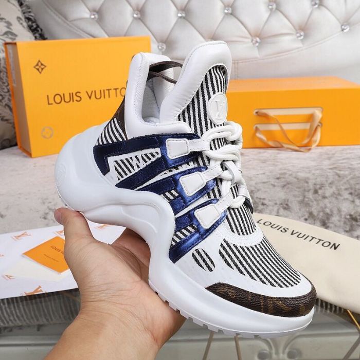 Louis Vuitton Women Shoes Sneakers Luxury Brand Design Fashion LV ARCHLIGHT SNEAKER with Original Box