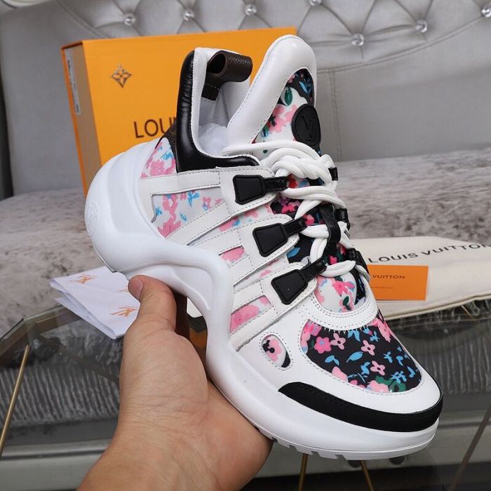Louis Vuitton Women Shoes Sneakers Luxury Brand Design Fashion LV ARCHLIGHT SNEAKER with Original Box