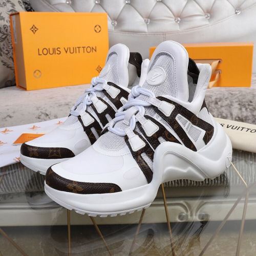 Louis Vuitton Women Shoes Sneakers Luxury Brand Design Fashion LV ARCHLIGHT SNEAKER with Original Box