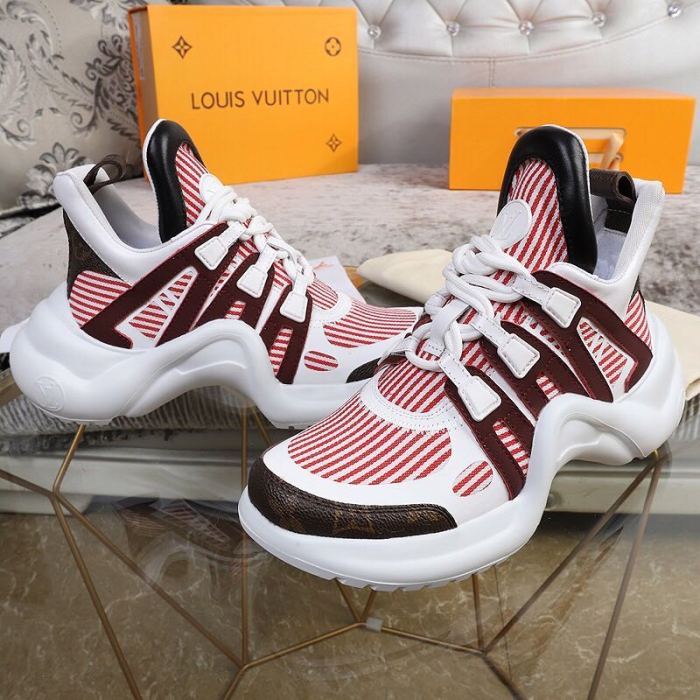 Louis Vuitton Women Shoes Sneakers Luxury Brand Design Fashion LV ARCHLIGHT SNEAKER with Original Box