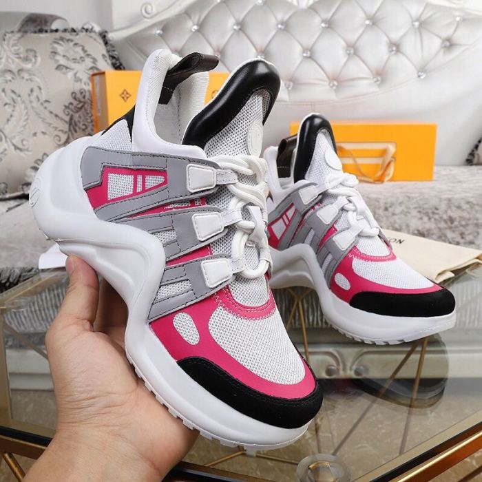 Louis Vuitton Women Shoes Sneakers Luxury Brand Design Fashion LV ARCHLIGHT SNEAKER with Original Box