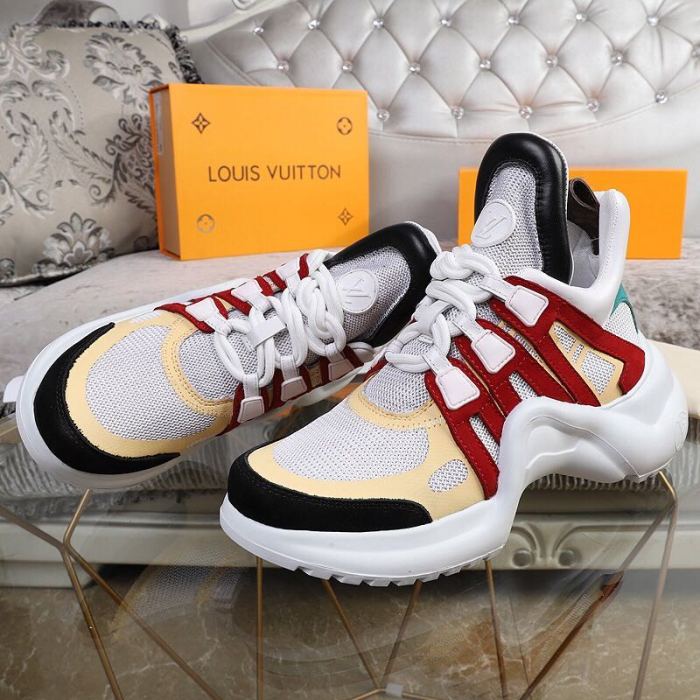 Louis Vuitton Women Shoes Sneakers Luxury Brand Design Fashion LV ARCHLIGHT SNEAKER with Original Box