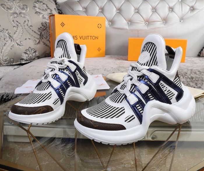 Louis Vuitton Women Shoes Sneakers Luxury Brand Design Fashion LV ARCHLIGHT SNEAKER with Original Box