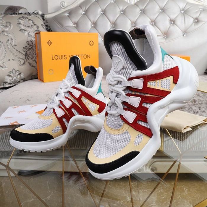 Louis Vuitton Women Shoes Sneakers Luxury Brand Design Fashion LV ARCHLIGHT SNEAKER with Original Box