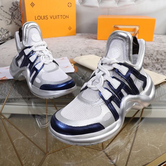 Louis Vuitton Women Shoes Sneakers Luxury Brand Design Fashion LV ARCHLIGHT SNEAKER with Original Box