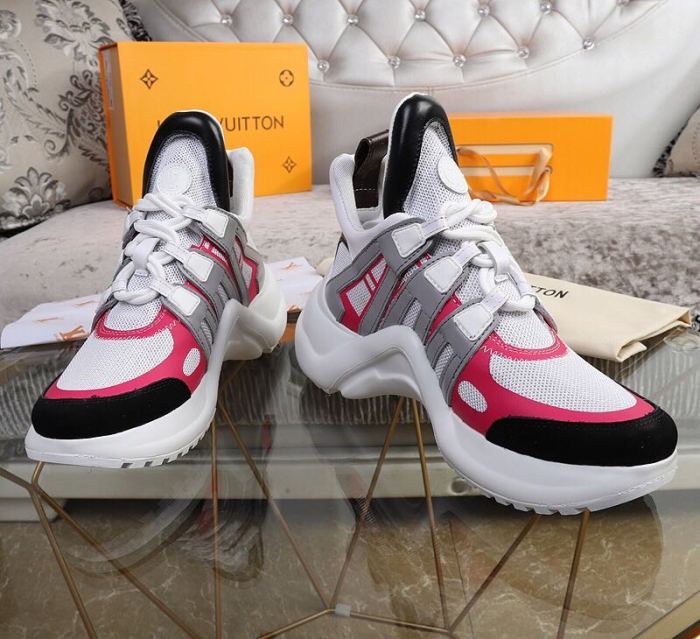Louis Vuitton Women Shoes Sneakers Luxury Brand Design Fashion LV ARCHLIGHT SNEAKER with Original Box