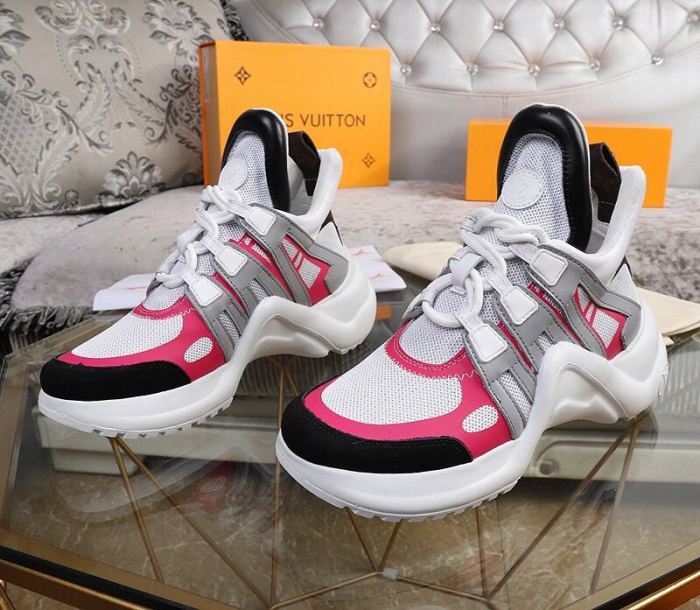 Louis Vuitton Women Shoes Sneakers Luxury Brand Design Fashion LV ARCHLIGHT SNEAKER with Original Box